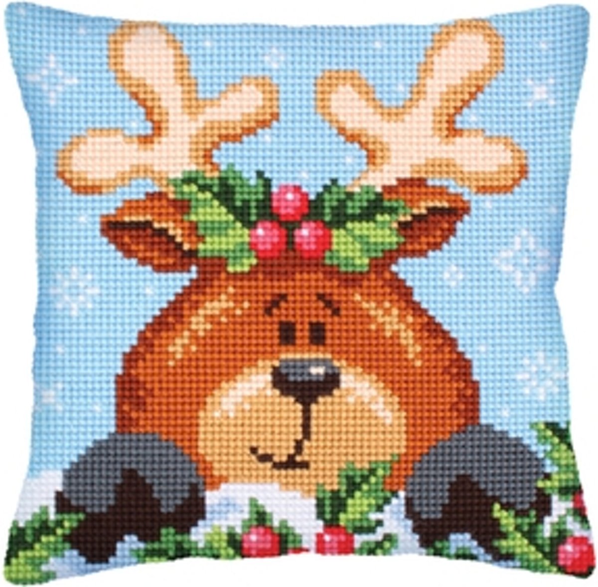 Voorbedrukt kruissteekkussen Christmas with a Fawn Collection dArt 5241